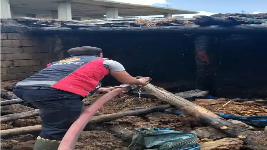 Doğubayazıt'ta Dış mutfakta çıkan yangın kısa sürede söndürüldü