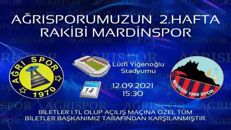 AĞRISPOR'DAN MARDİNSPOR MAÇI ÖNCESİ ÖNEMLİ AÇIKLAMA