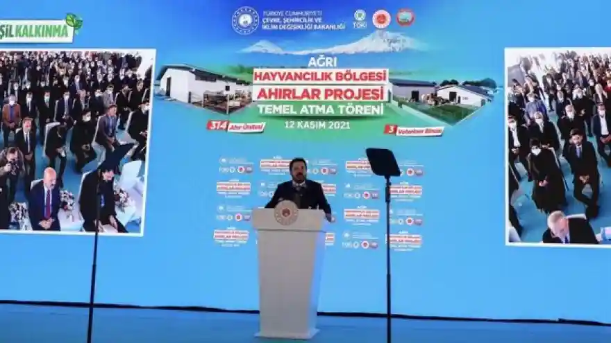 Ağrı’da 314 Ahır Ünitesi ile 3 Veteriner Binasının Temelleri Atıldı