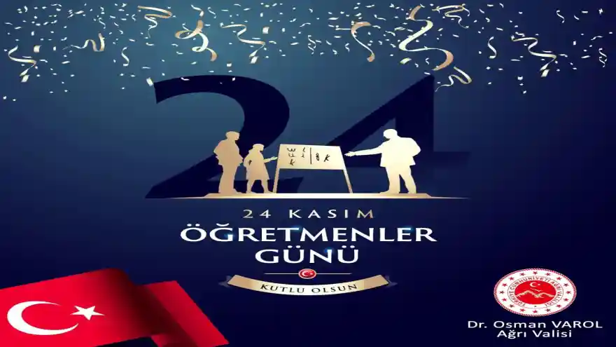 Vali Varol'un 24 Kasım Öğretmenler Günü Mesajı