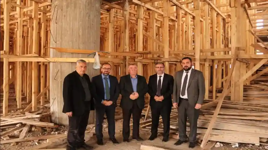 Ağrı’da Yapımı Devam Eden ‘Merkez Camii’ Hızla Yükseliyor