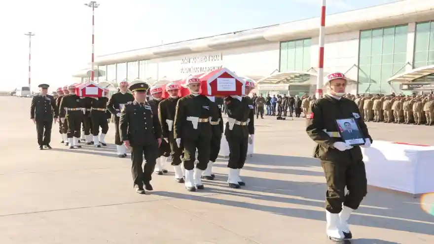 Doğubayazıt’ta Şehit Olan Askerler  Memleketlerine Uğurlandı