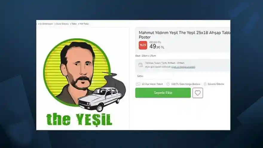 Çiçek Sepeti'nden skandal tablo: The Yeşil Ahşap Tablo!