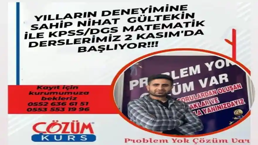 Deneyimli Eğitimci Nihat Gültekin Çözüm Kursu'nda