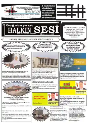 28.05.2020 TARİHLİ GAZETE 1.SAYFASI